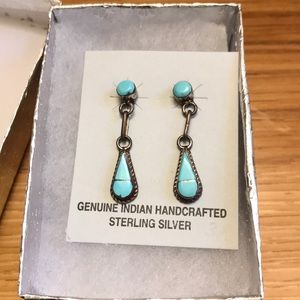 Sterling silver and turquoise earrings